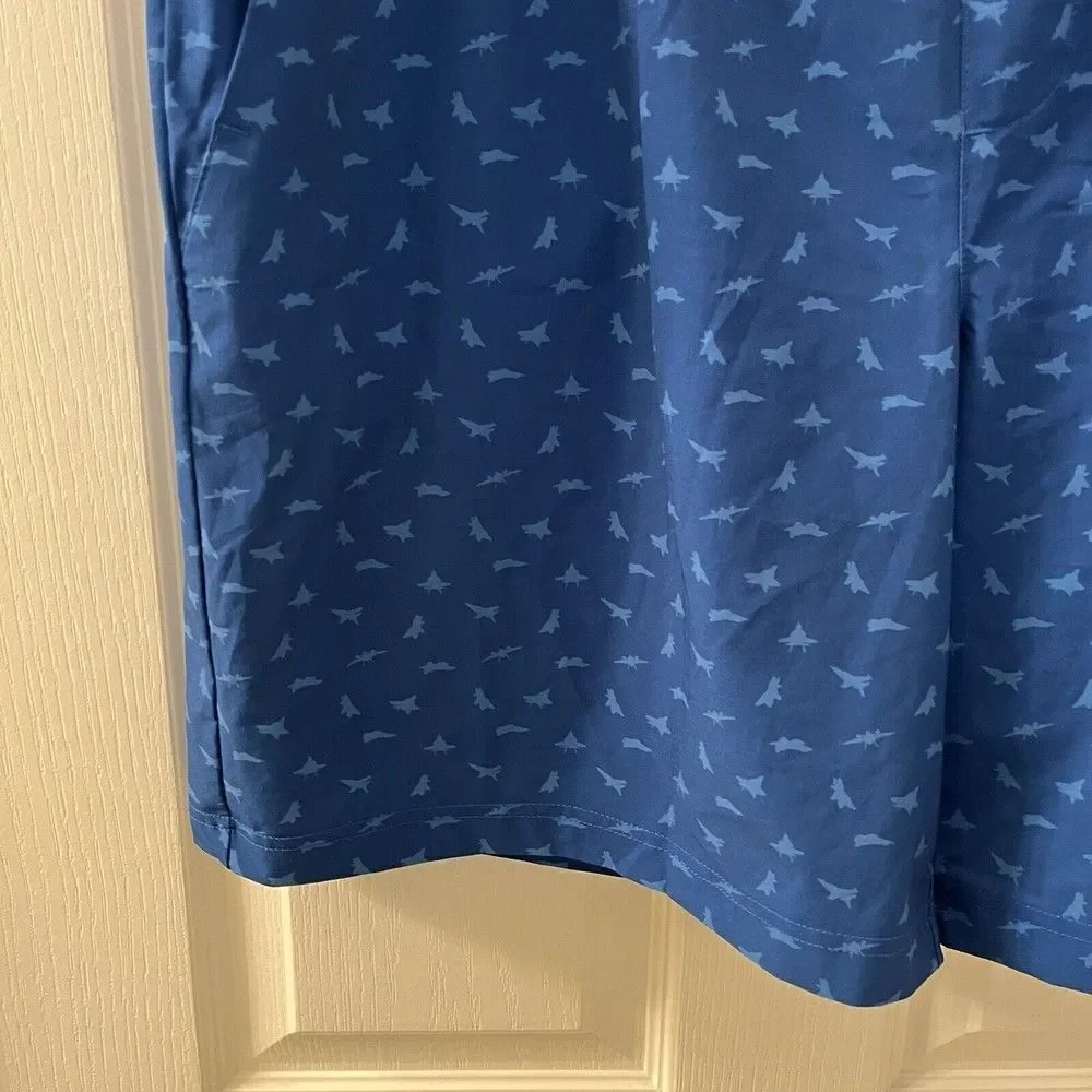 Chubbies Fighter Jets Planes Swim Trunks Board Shorts Red White Blue Men's 2XL